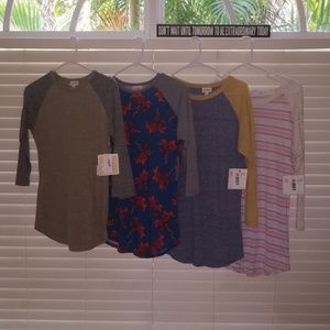 4 NWT XS Randy 3/4 sleeve Raglan tops